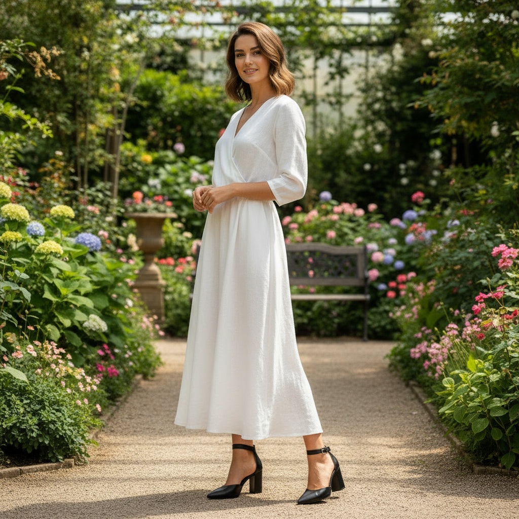 Ankle strap black leather court heels worn