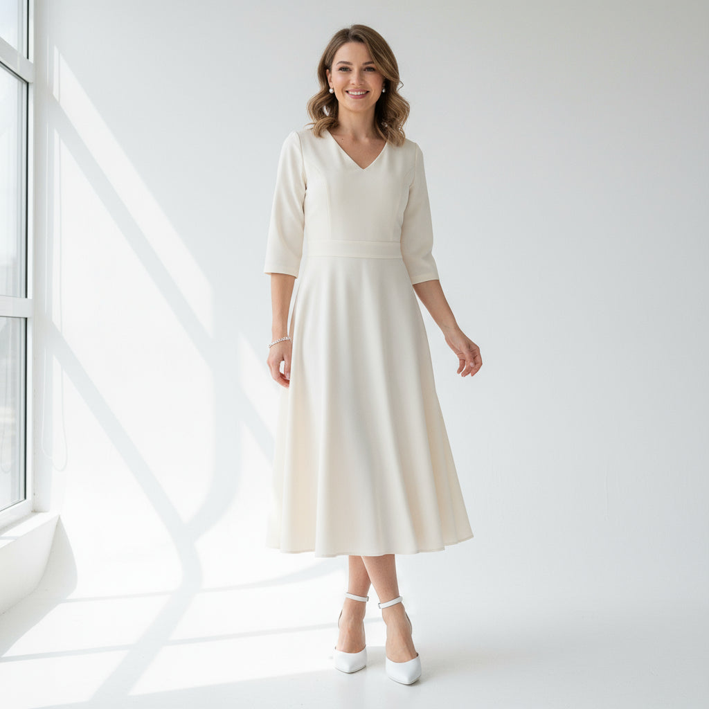 Petite wedding sandals in white leather with a crystal