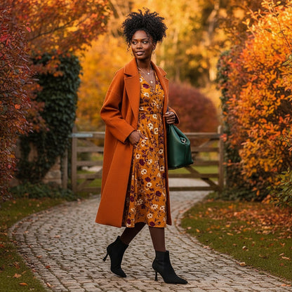 ELIANA black suede ankle boots in motion, 7cm heel, petite-friendly fit.