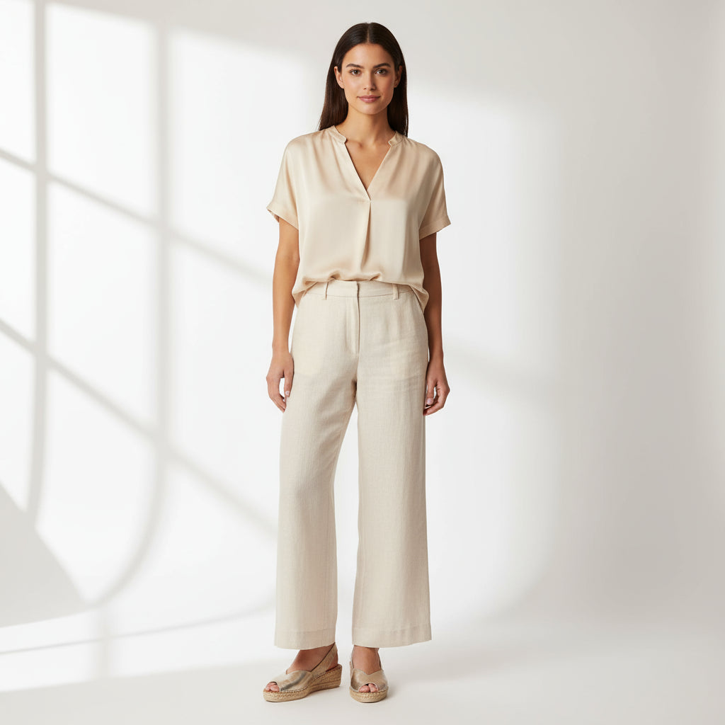 LEILA gold leather espadrille wedges shown on small feet, demonstrating perfect fit for petite sizes with elegant peep-toe design