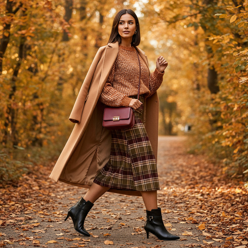 Person wearing black pants and boots standing next to a potted plant indoors.