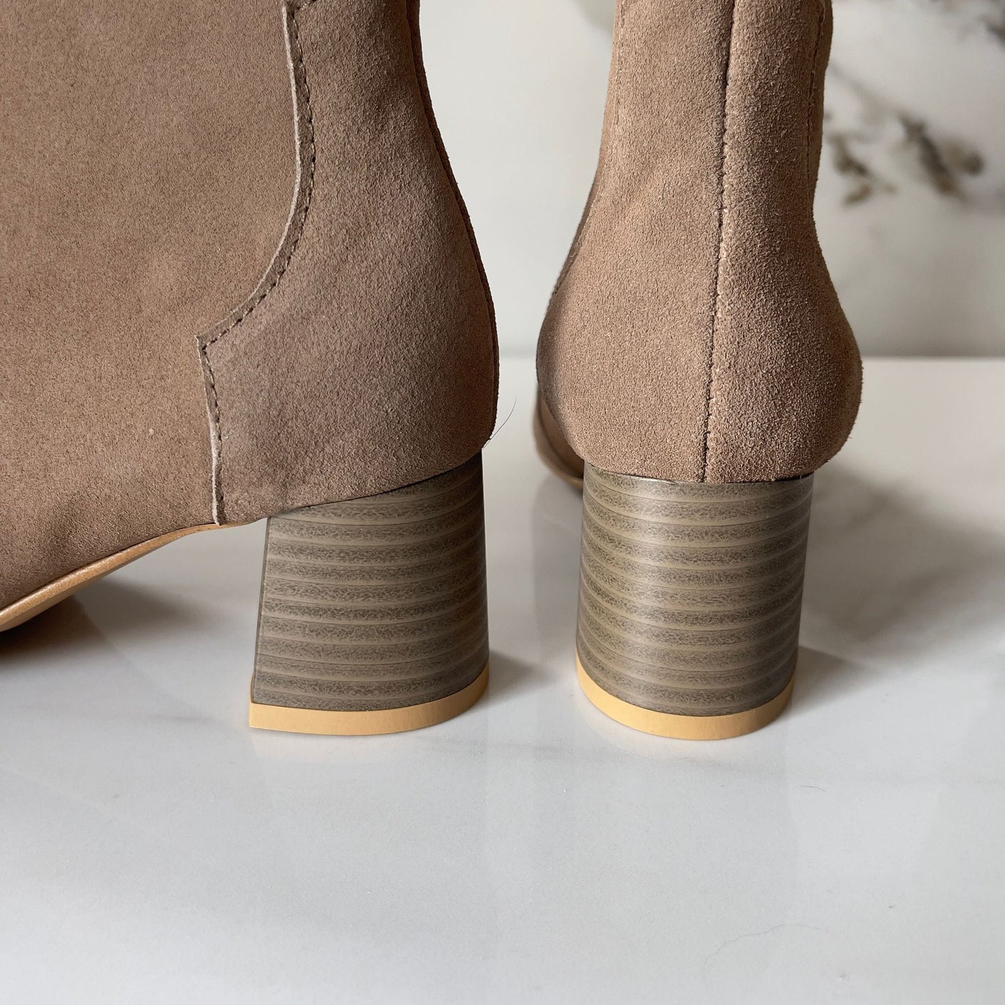 Cuban heel suede ladies western boots