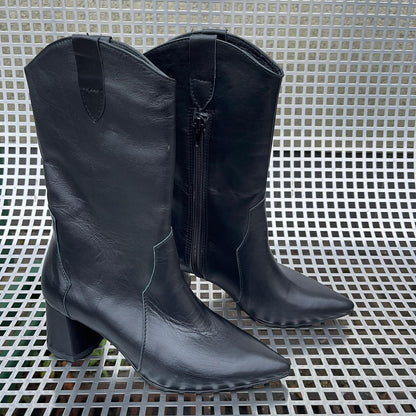 Black ladies western boots