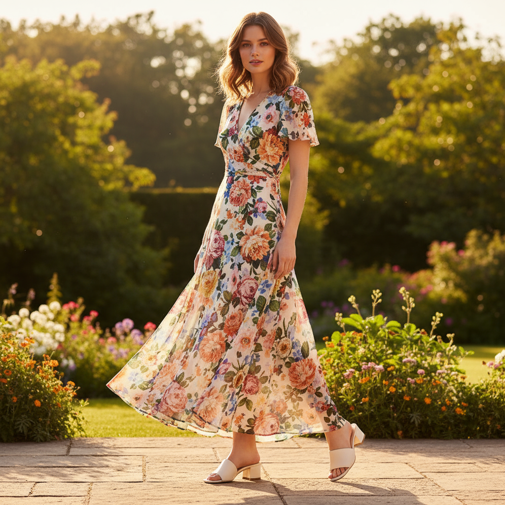 Pair of white sandals on a marble background