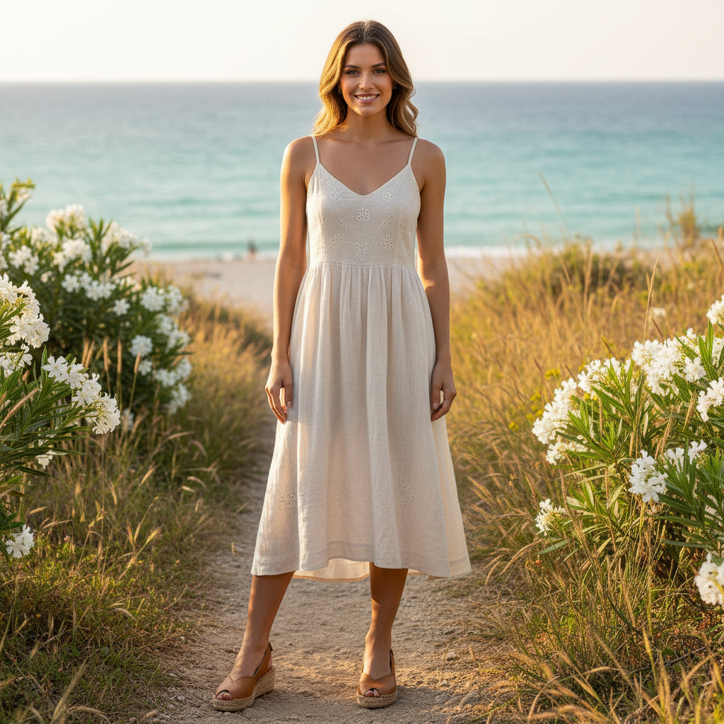 LEILA tan leather peep-toe espadrille wedges shown on petite feet, perfect for small sizes with comfortable jute platform design