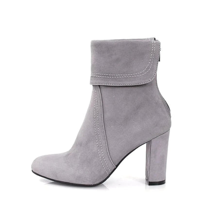 Petite ankle boots in grey suede