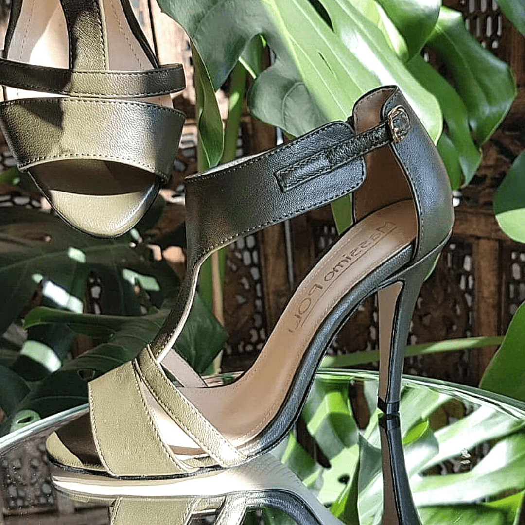 Olive green 2025 high heels shoes