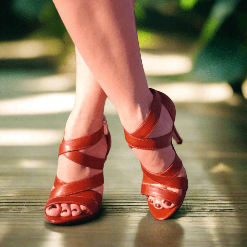 Tan gladiator heels online - Main Image